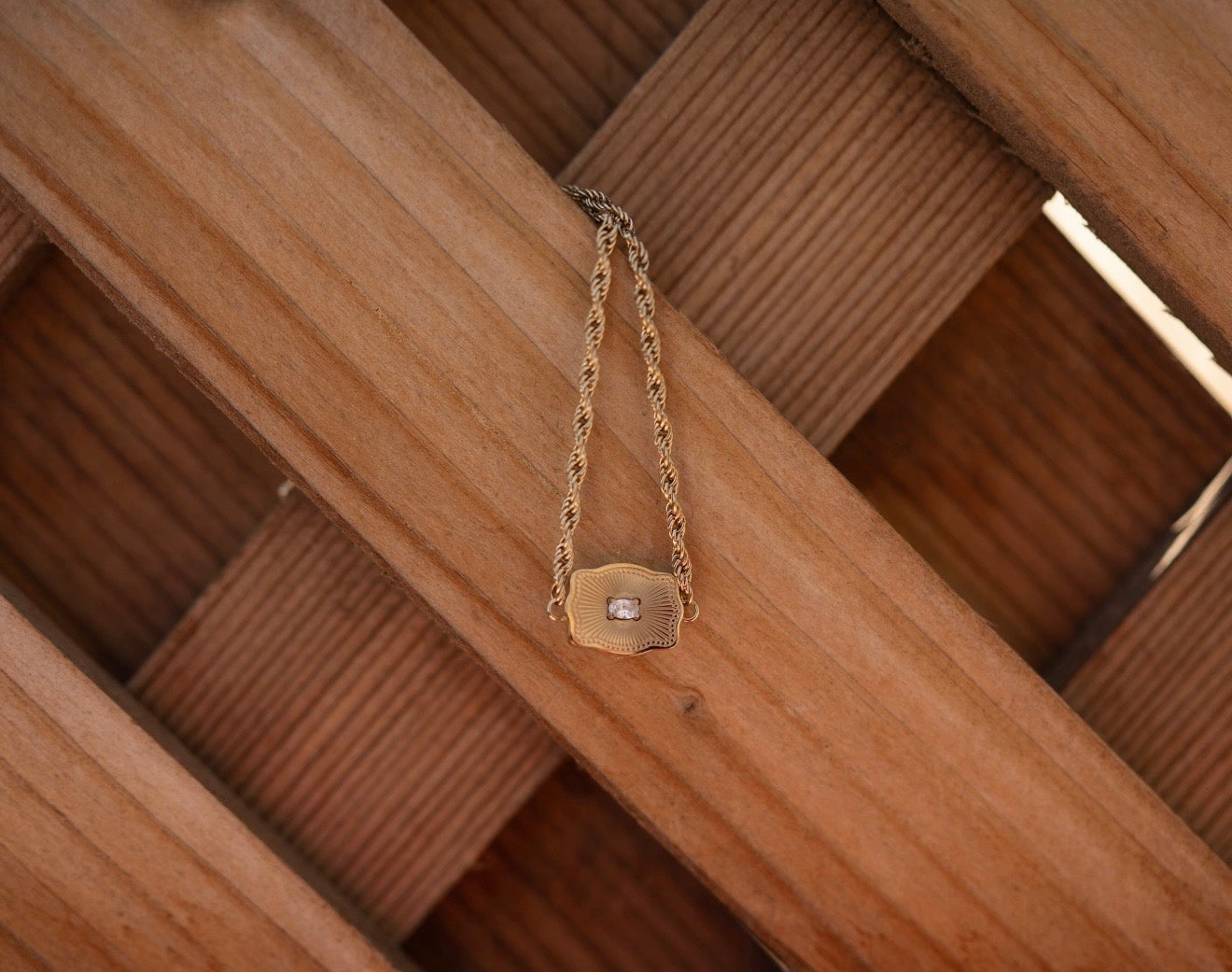 Mini Belt Buckle Initial Bracelet
